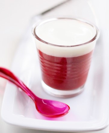 gazpacho con rape rosse e yogurt